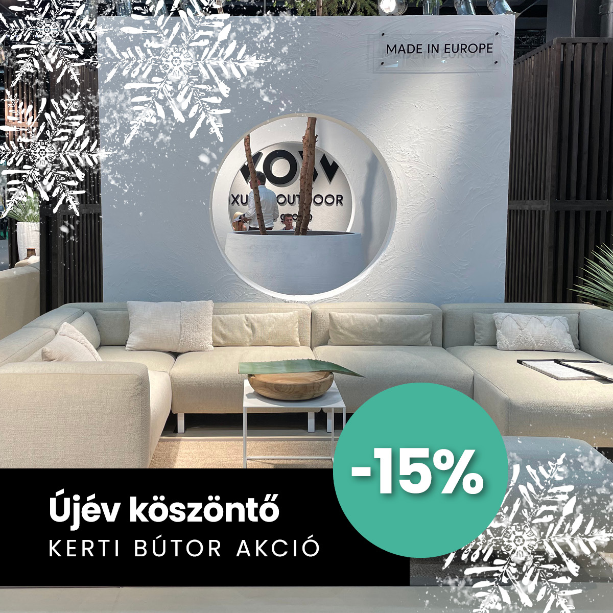 Újévi kerti bútor akció