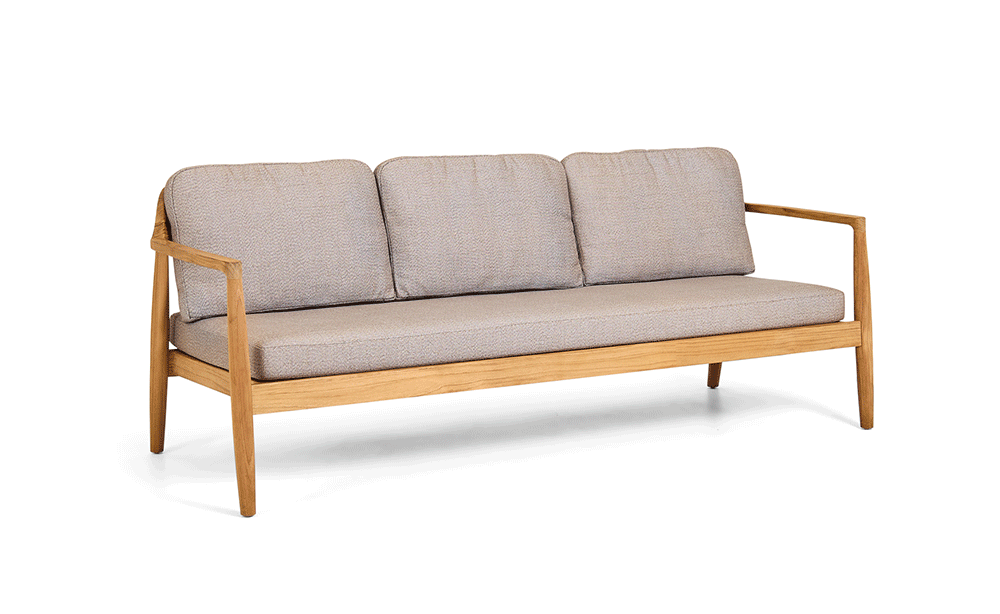 Tofino teakfa szófa párnákkal