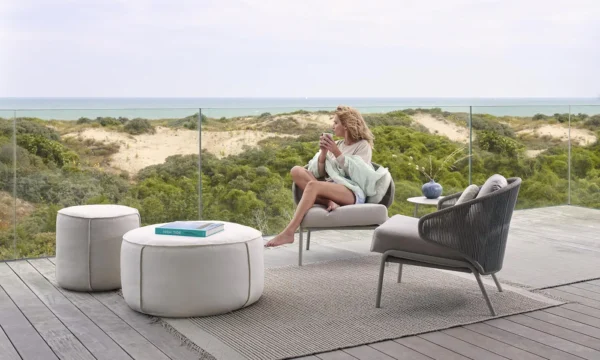 Twist kültéri szőnyeg a teraszon