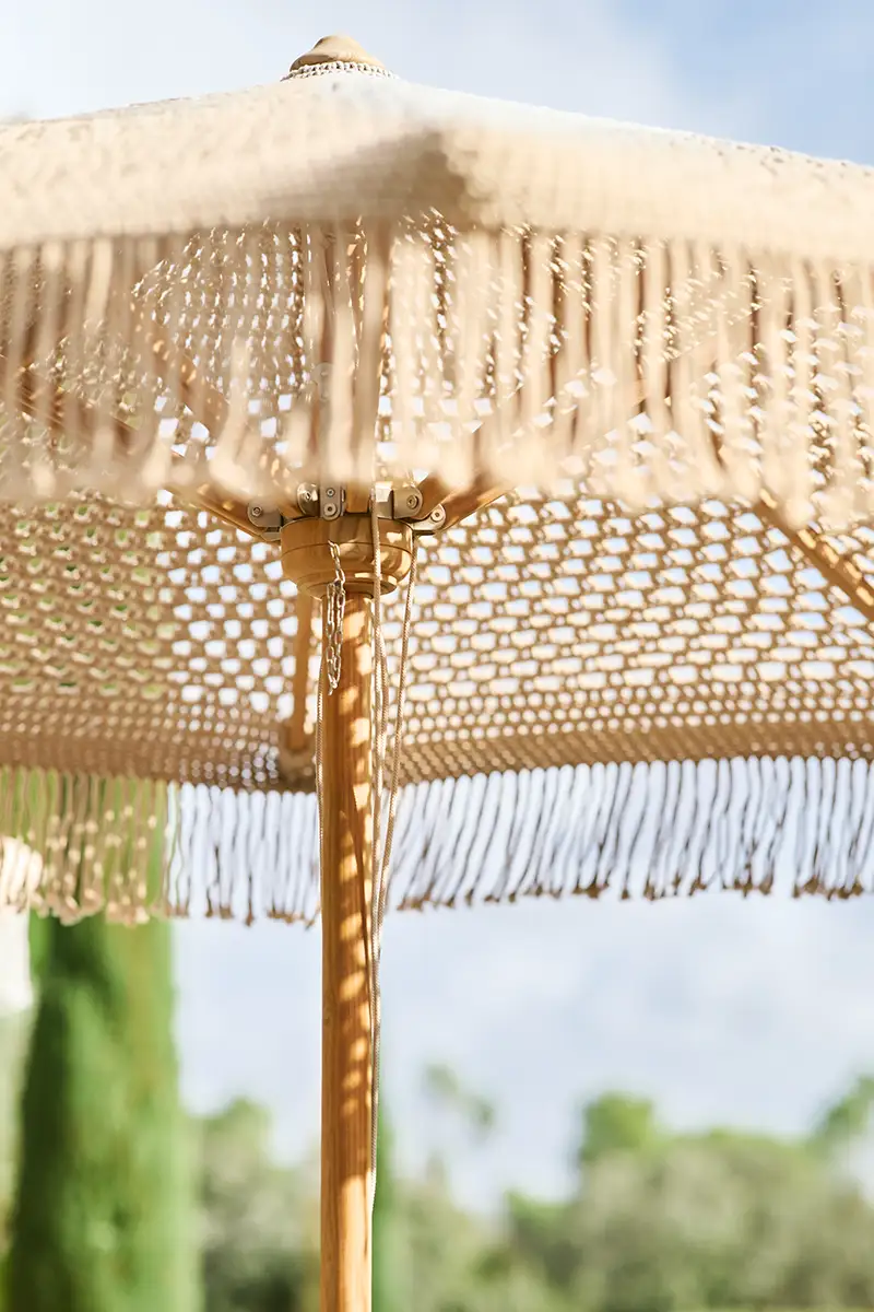 Macramé napernyő horgolt anyaga