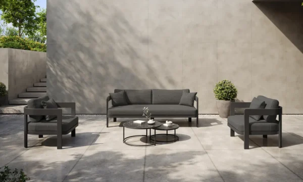 Jati and Kebon Domani ülőgarnitúra Charcoal Mat színben